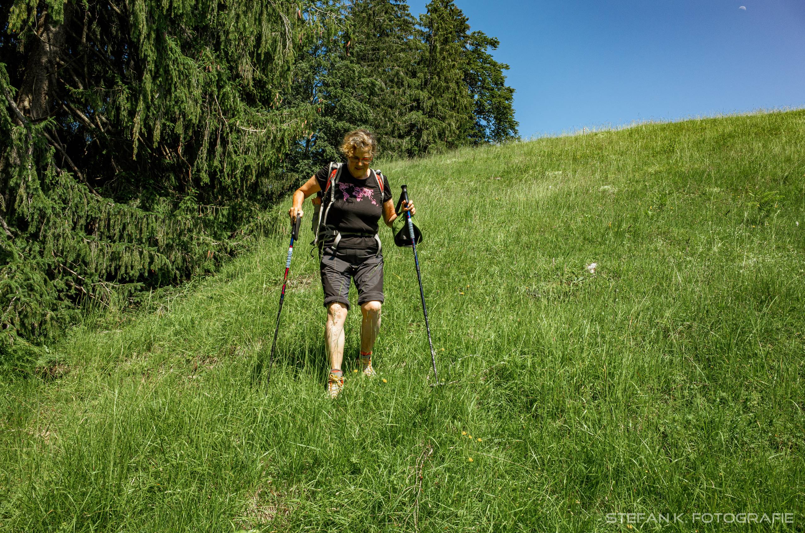 Zum Schluss geht's steil runter